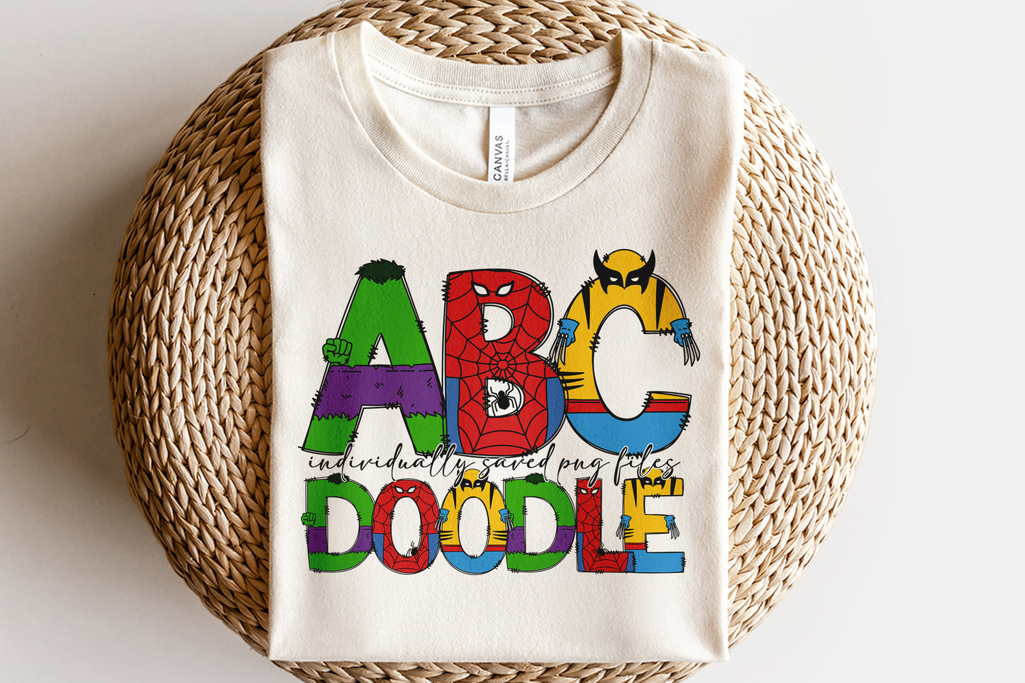 Super Hero Name Alphabet Doodle Letters