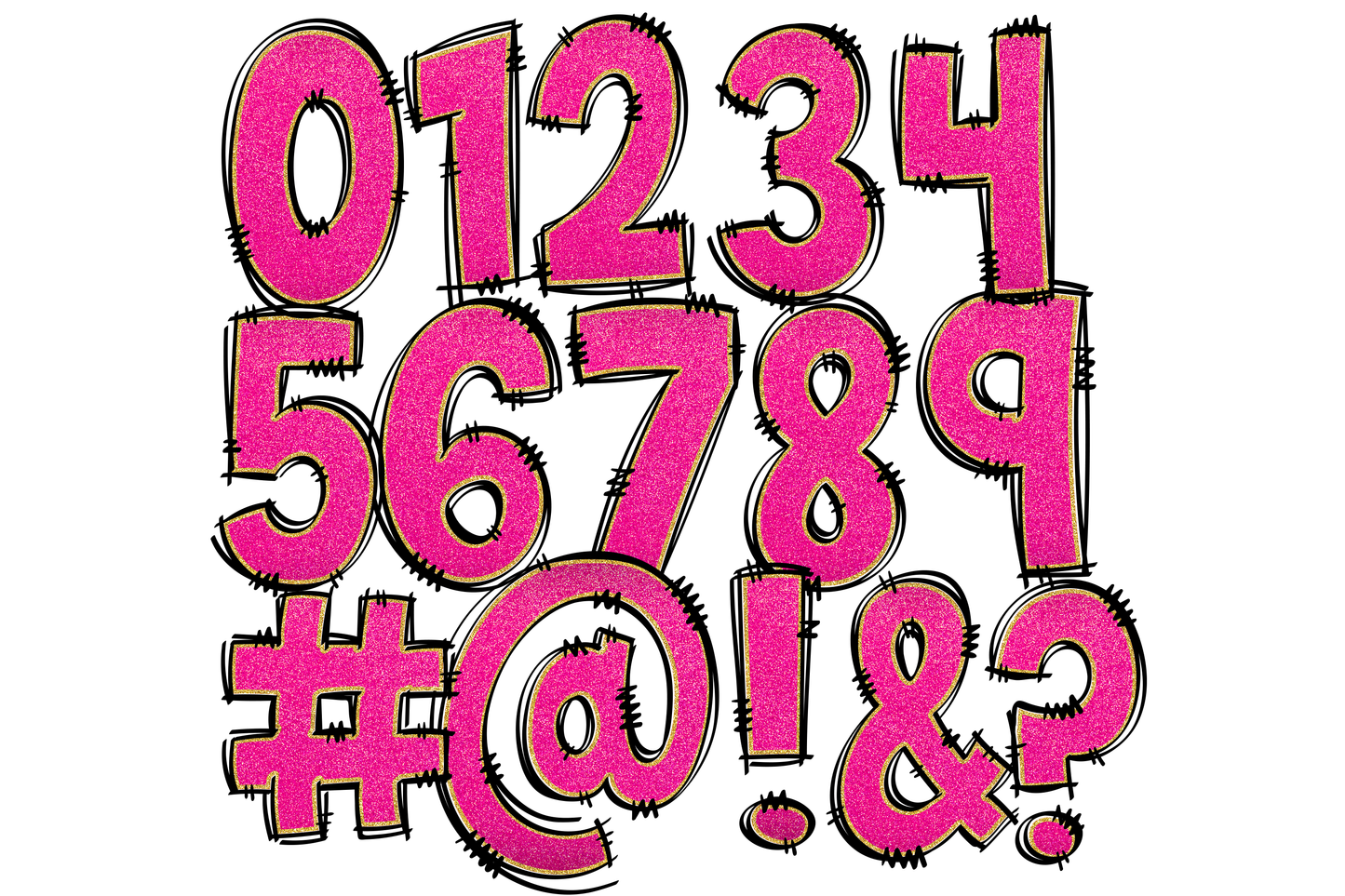 Barbie Alphabet Doodle Letters with Matching Clip Art.