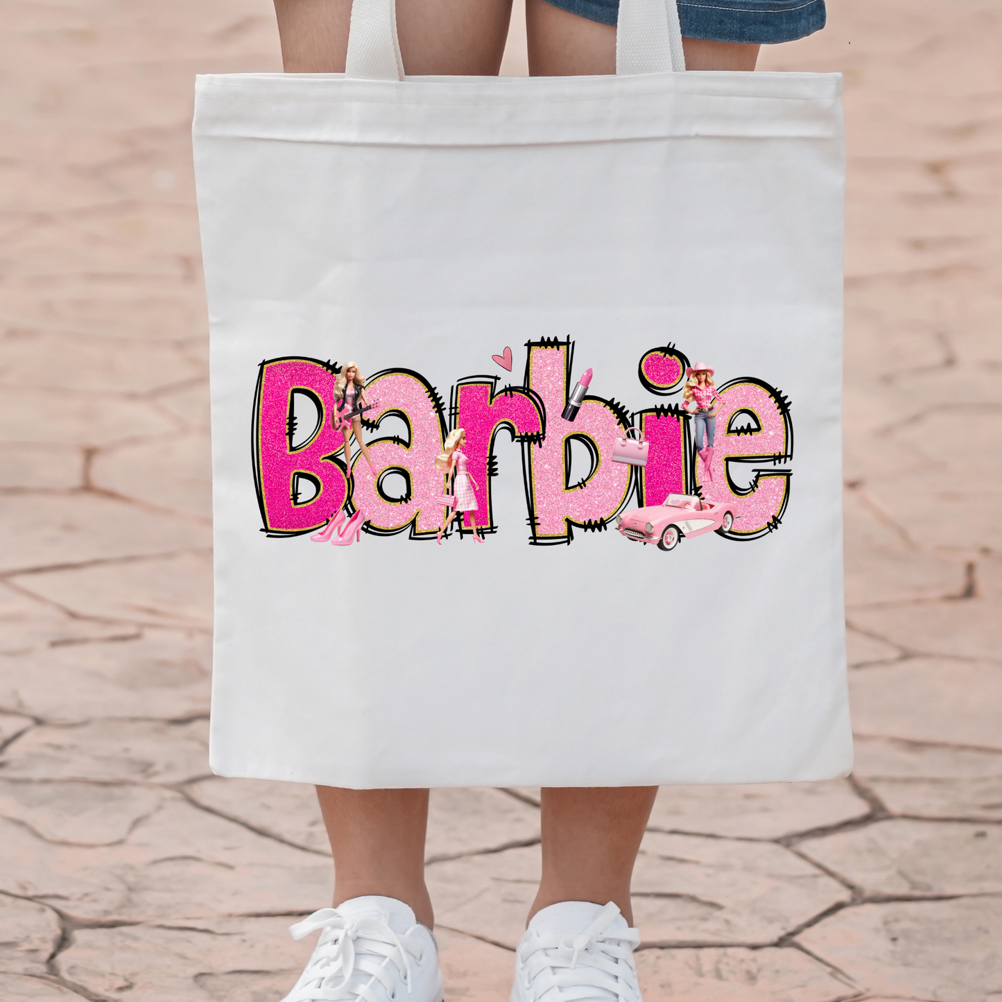 Barbie Alphabet Doodle Letters with Matching Clip Art.
