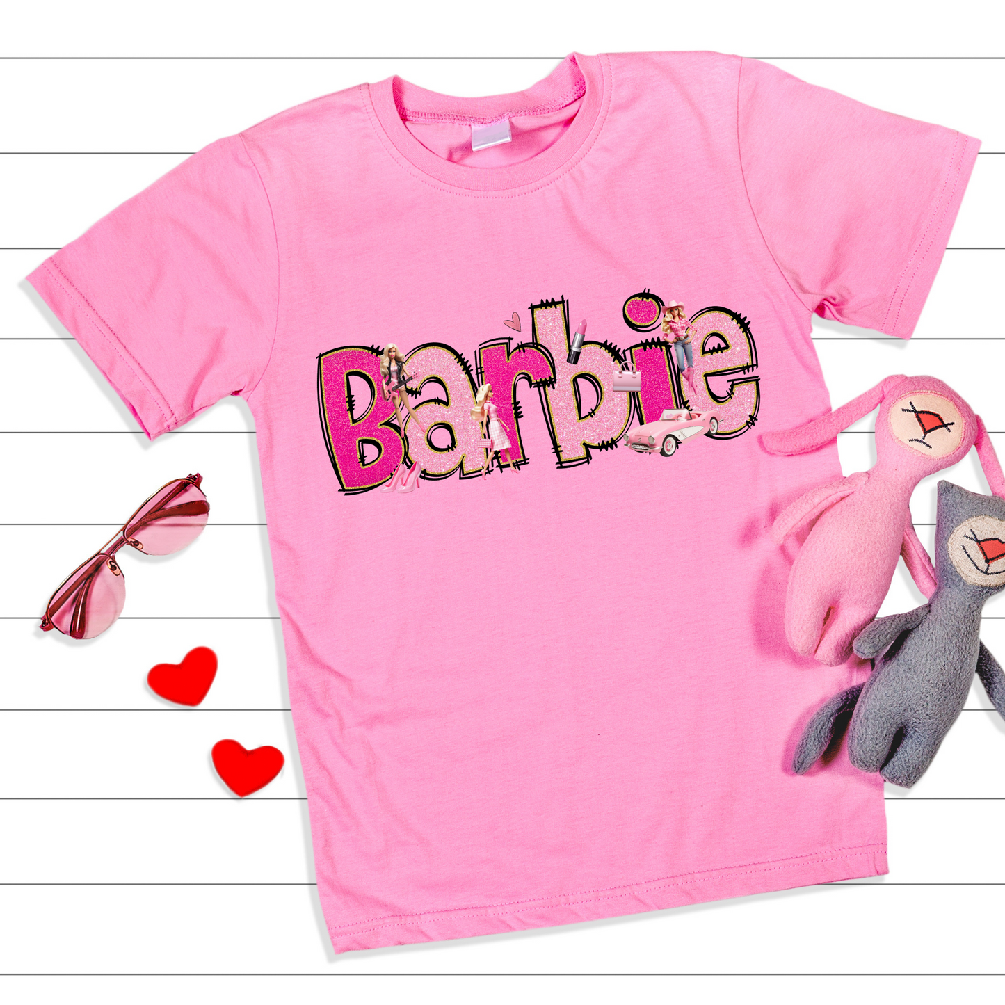 Barbie Alphabet Doodle Letters with Matching Clip Art.