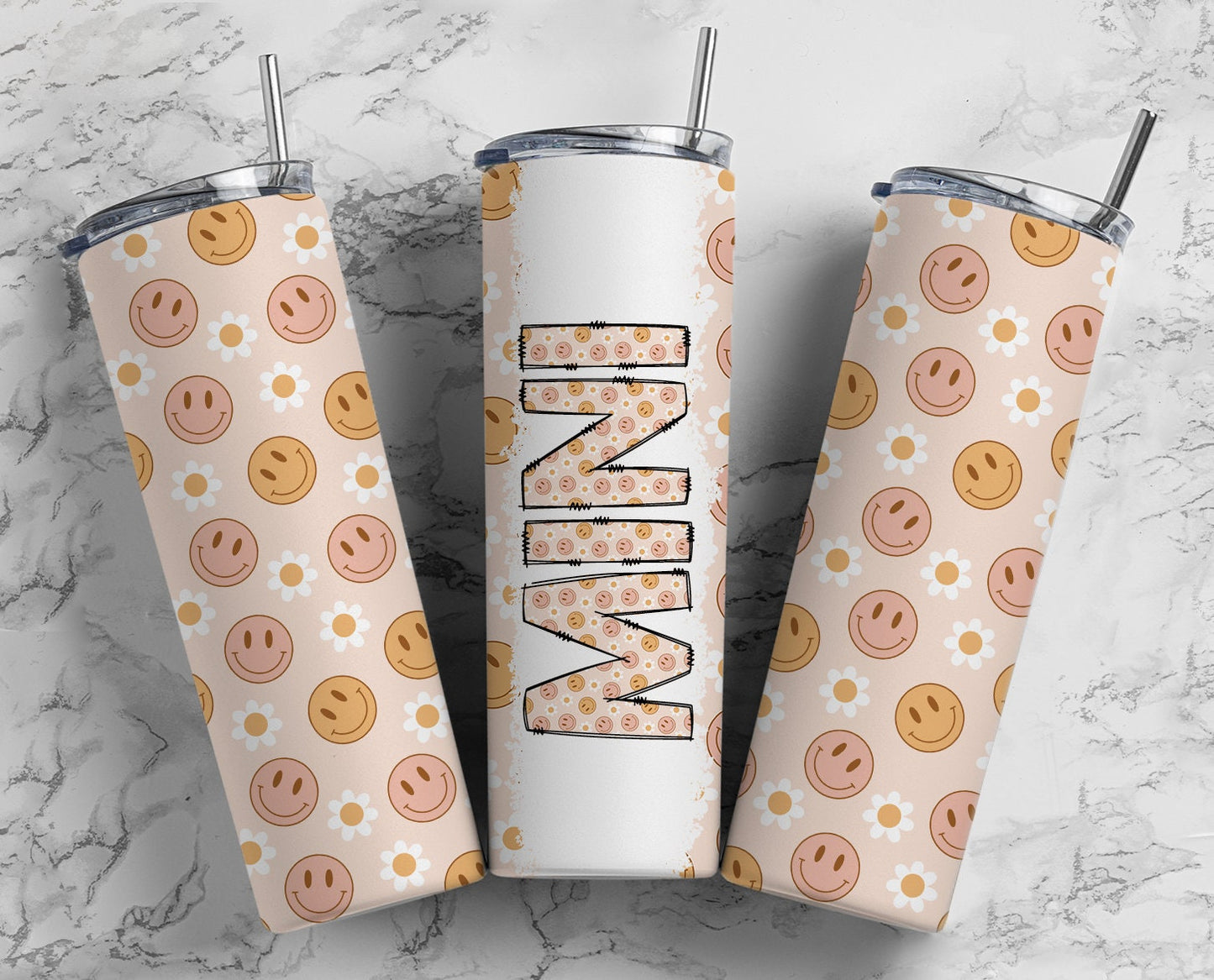 Mini 20oz Straight Sublimation Tumbler Wrap Designs for Kids See "MAMA" Designs for Matchings MAMA Wrap - DESIGN 91