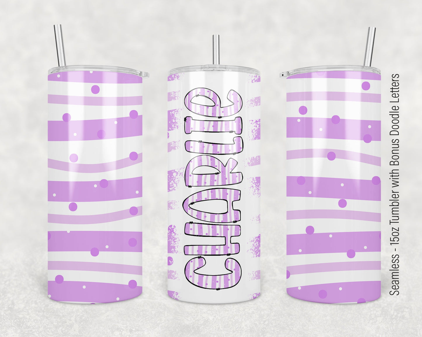 15oz Tumbler Wrap with Matching Doodle Letters, Hand drawn Alphabet, Kids Tumbler Sublimation PNG - Pattern 145