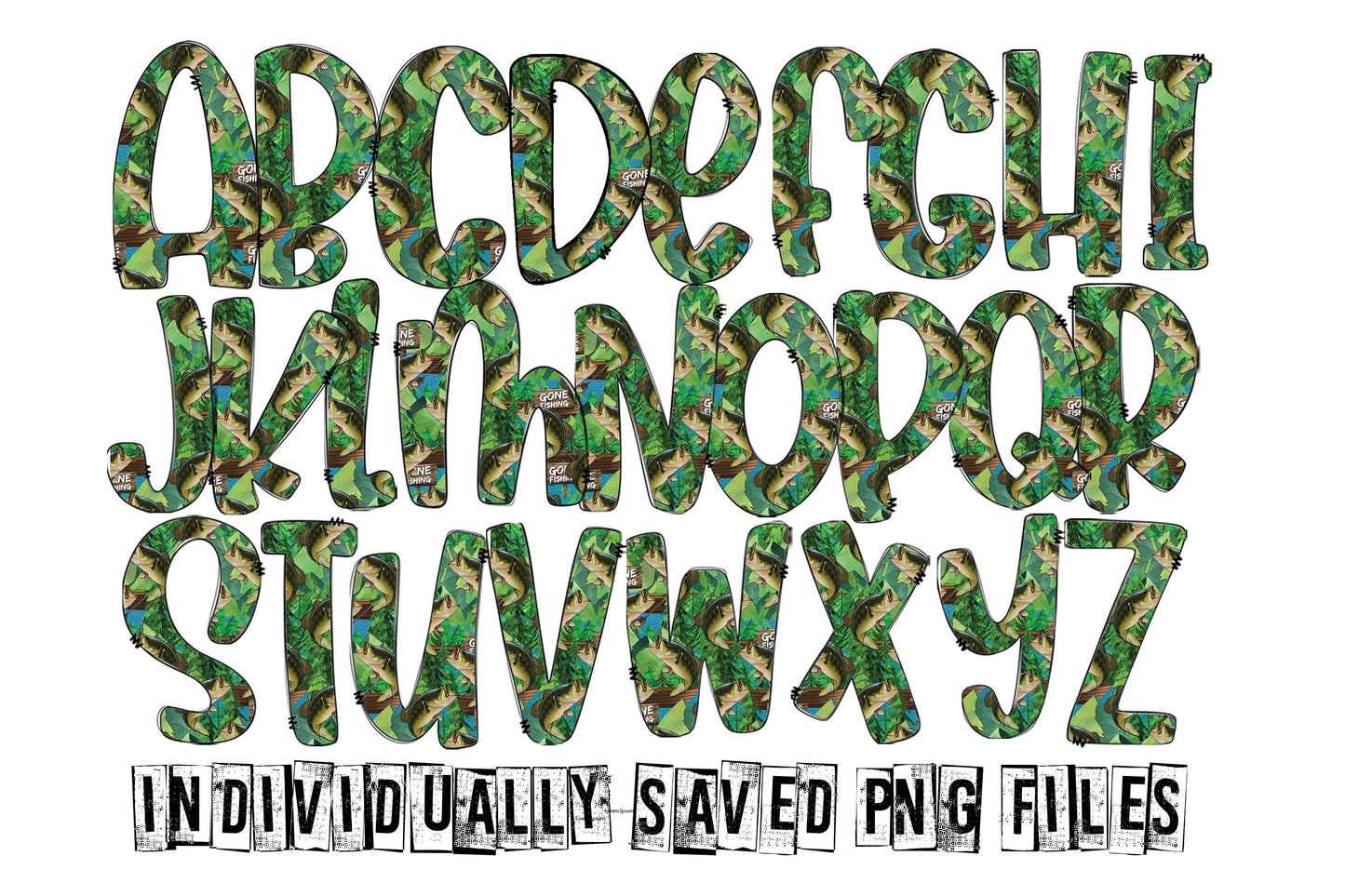 15oz Tumbler Wrap with Matching Doodle Letters, Hand drawn Alphabet, Kids Tumbler Sublimation PNG - Pattern 14