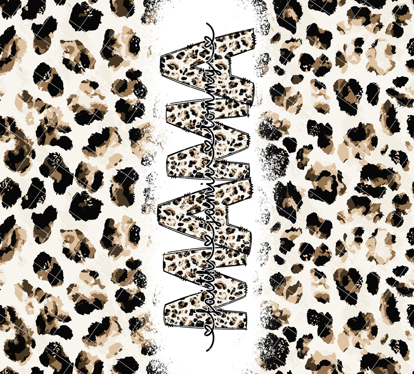 Leopard Cheetah Editable Kids Names Mom Tumbler Wrap, Edit in Photoshop Tutorial Included, Mom Sublimation 20oz Tumbler Designs PNG