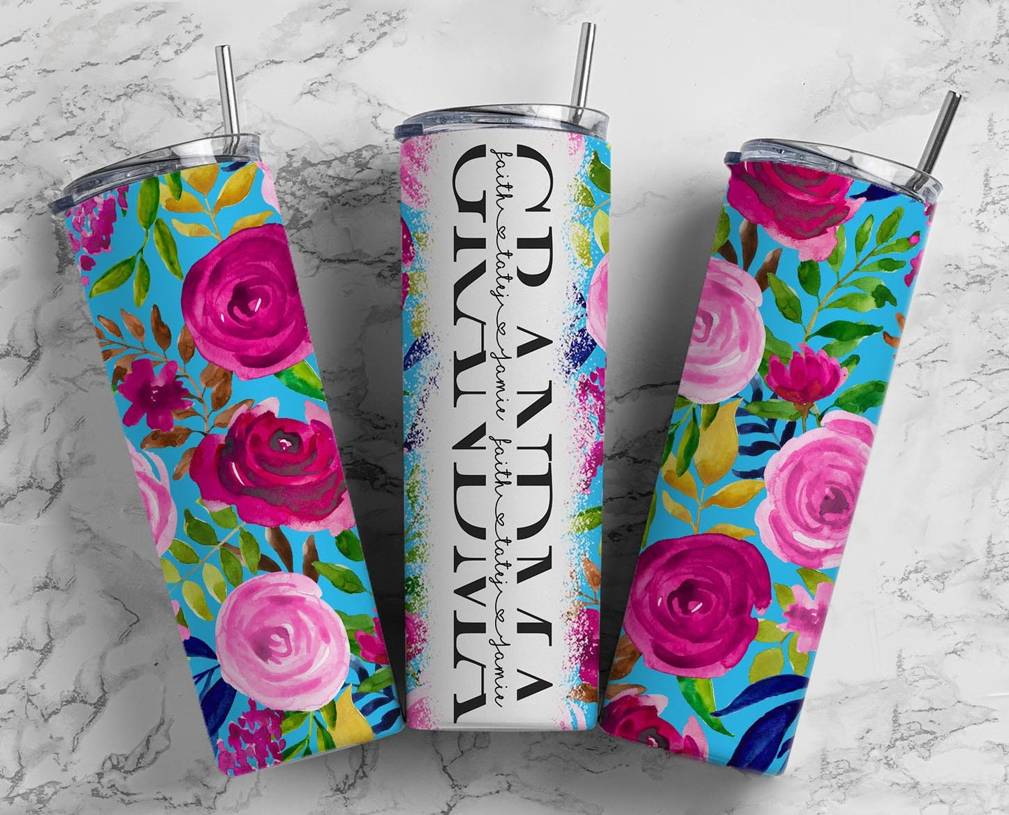 50+ GRANDMA Split Seamless Mega Bundle, 20oz Sublimation Tumbler Design Bundle, Skinny Straight Tumbler, GRANDMOTHER Add Your Own Name PNG