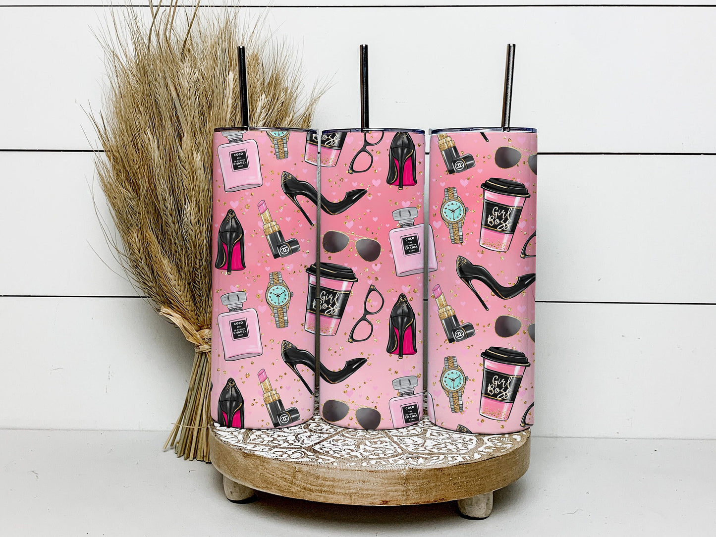 Girl Boss Pattern, Lady Boss, Girl Power, Sassy Girl 20oz Tumbler Wrap, Seamless Skinny Tumbler, Sublimation Design PNG - 1432