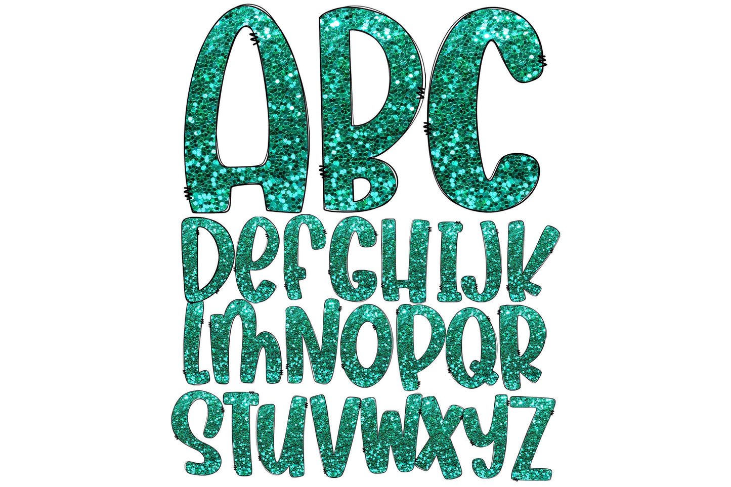 15oz Tumbler Wrap with Matching Doodle Letters, Hand drawn Alphabet, Kids Tumbler Sublimation PNG - Pattern 105