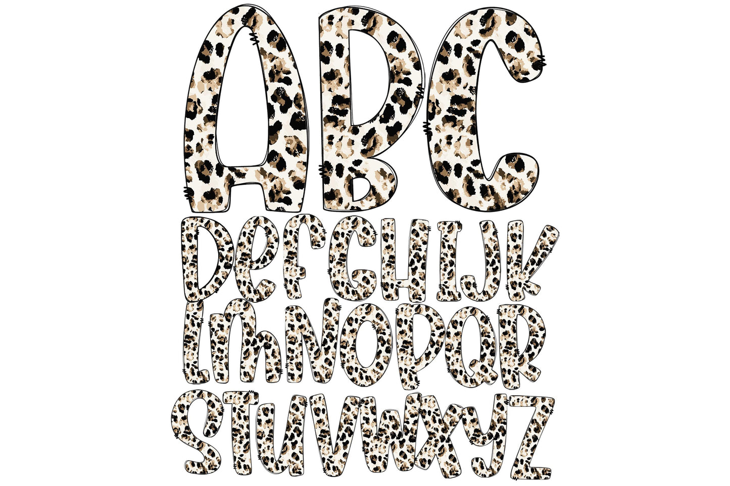 15oz Tumbler Wrap with Matching Doodle Letters, Hand drawn Alphabet, Kids Tumbler Sublimation PNG - Pattern 111