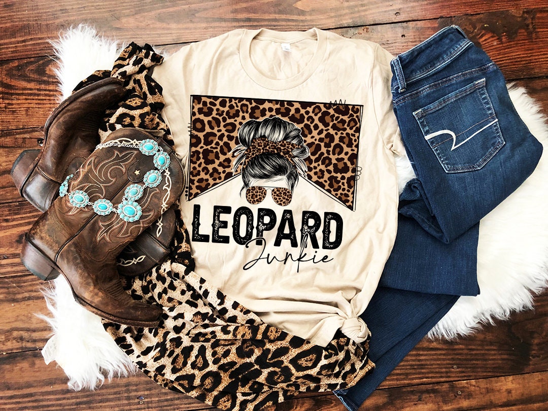 Leopard Junkie Sublimation Design, Country Mama, Western Sublimation Designs, Instant Download, Mom Bun, Messy Bun PNG, MOCKUPS INCLUDED!