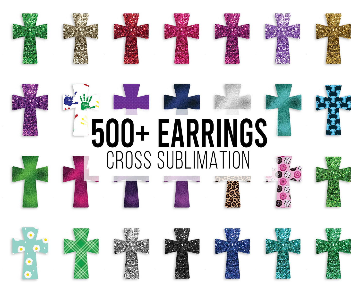 Cross Earrings Sublimation, Cross Sublimation, Cross Earring Bundle, Sublimation Files, Sublimation PNG