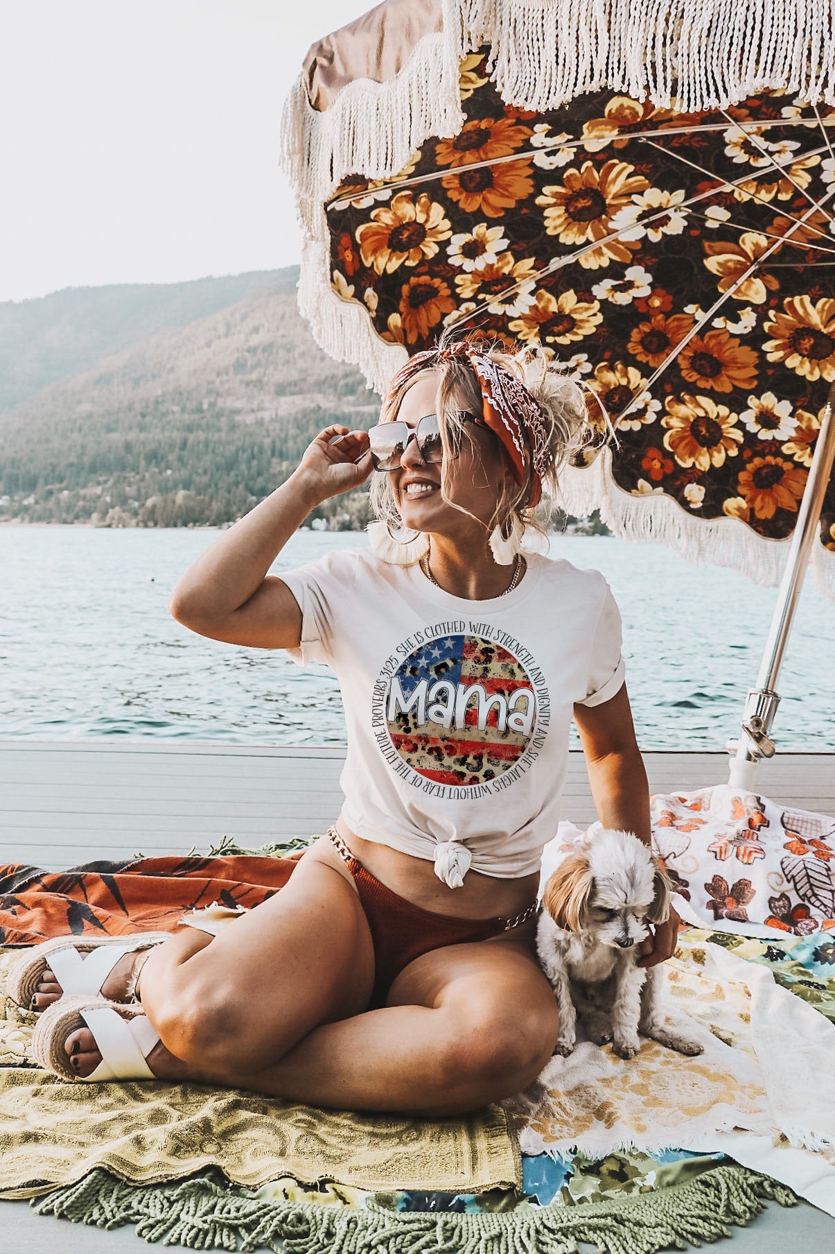 USA Flag Mama Sublimation Design, Mockups Included, Mothers Day Sublimate Design, Floral Flowers, Mom Quote Sublimation, Mom PNG