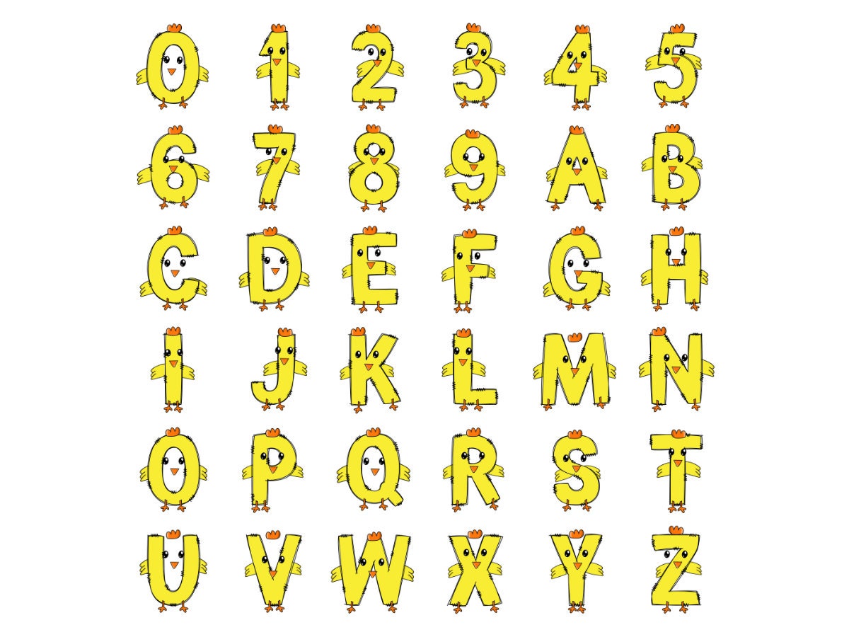 Easter Alphabet Letters PNG Bundle, Easter Eggs, Spring Floral, Easter Bunny, Hand Drawn Doodle, Carrot Sublimation Alpha Set Designs PNG
