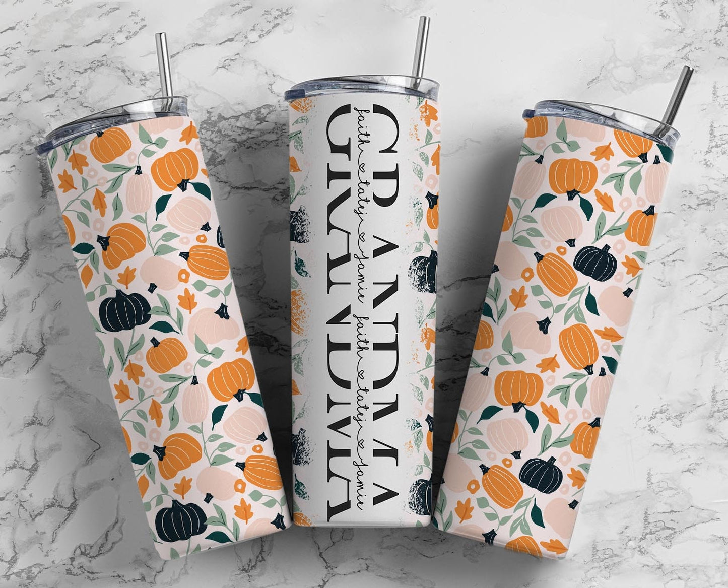 50+ GRANDMA Split Seamless Mega Bundle, 20oz Sublimation Tumbler Design Bundle, Skinny Straight Tumbler, GRANDMOTHER Add Your Own Name PNG
