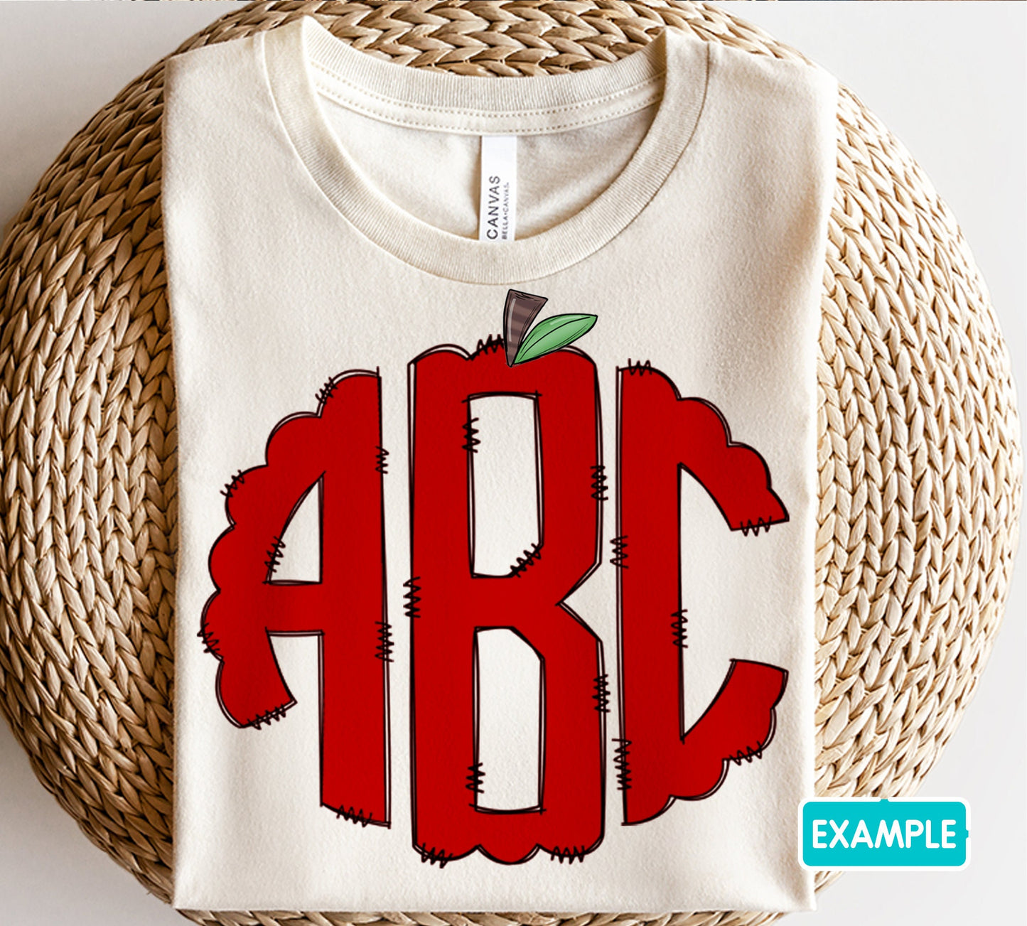 Fill your own DOODLE Monogram Letters on CANVA with Commercial Use Allowed Drag and Drop Alphaset Alphabet Letters Editable Canva Frame