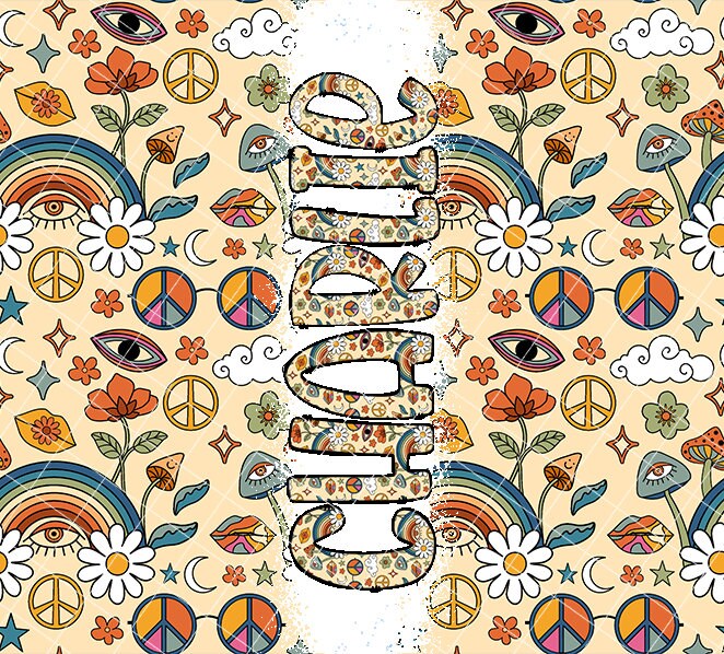 20oz Tumbler Wrap with Matching Doodle Letter Alphabet PNG DESIGN 62
