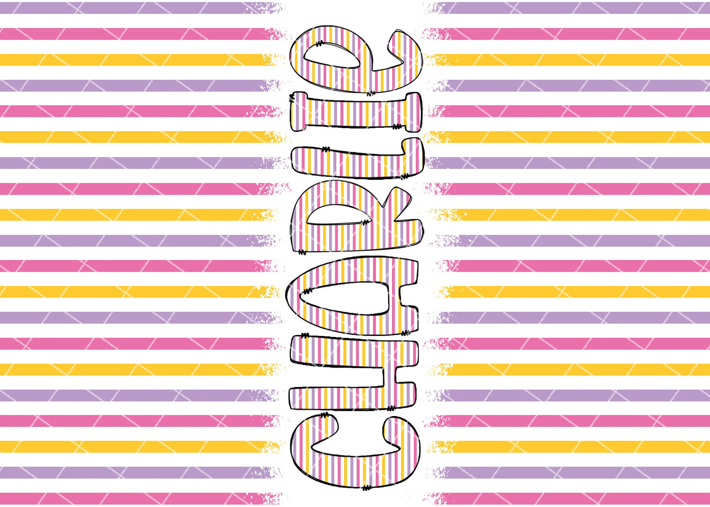 15oz Tumbler Wrap with Matching Doodle Letters, Hand drawn Alphabet, Kids Tumbler Sublimation PNG - Pattern 159