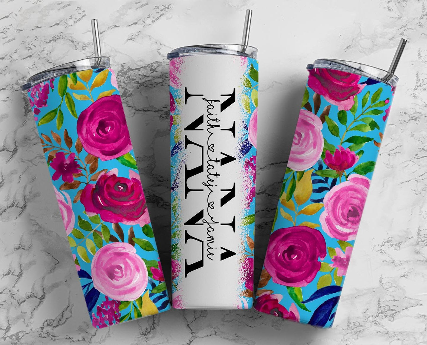 50+ NANA Split Seamless Mega Bundle, 20oz Sublimation Tumbler Design Bundle Straight Tumbler, Nanny Nanna Nan Tumbler, Add Your Own Name PNG