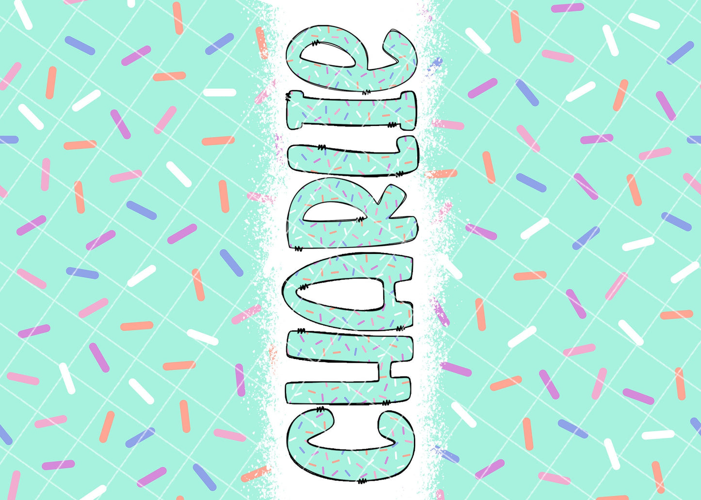 15oz Tumbler Wrap with Matching Doodle Letters, Hand drawn Alphabet, Kids Tumbler Sublimation PNG - Pattern 175