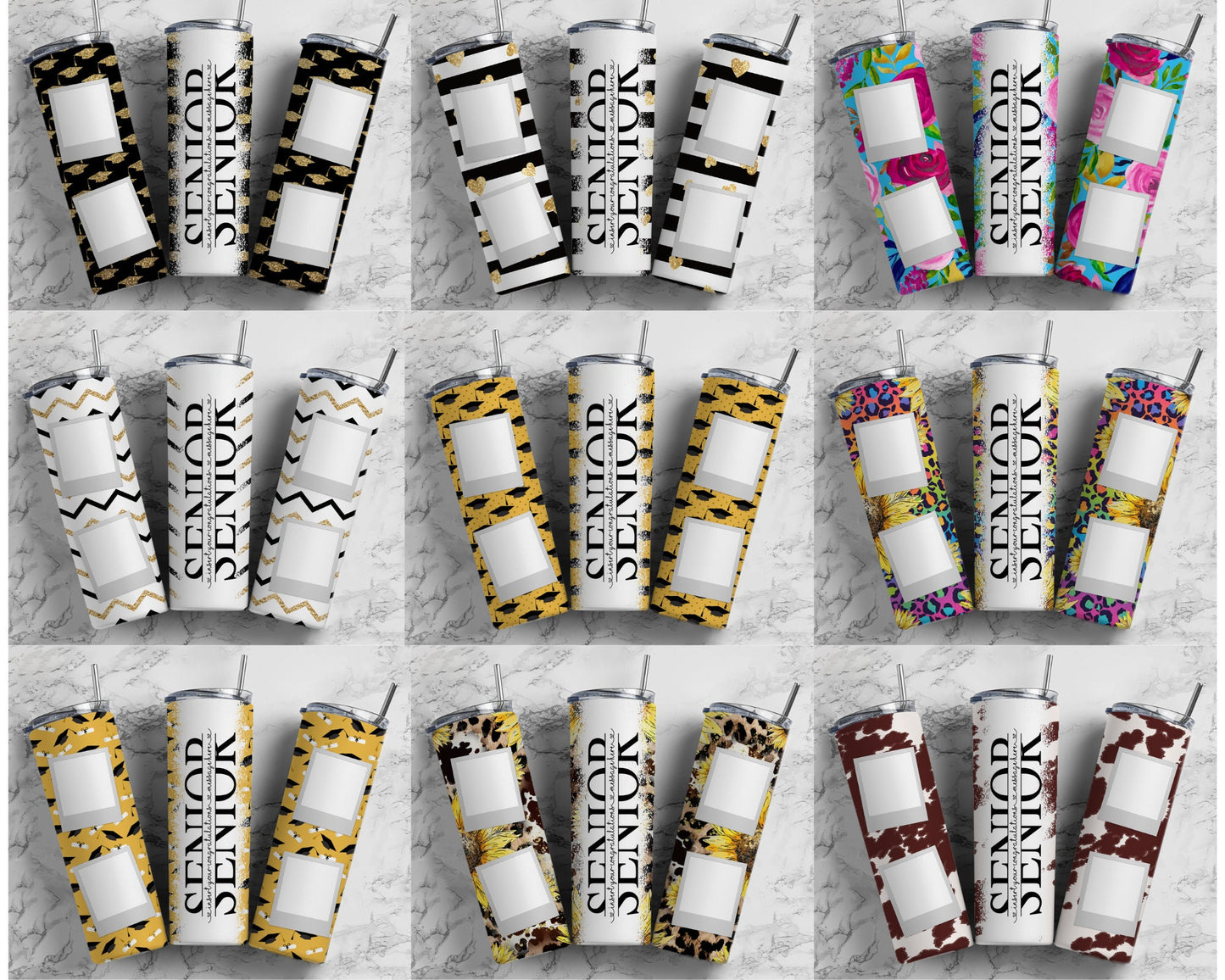 50+ Senior Split Seamless Mega Bundle, 20oz Sublimation Graduation Tumbler Design Bundle, Graduate 2022, Add Your Own Name PNG