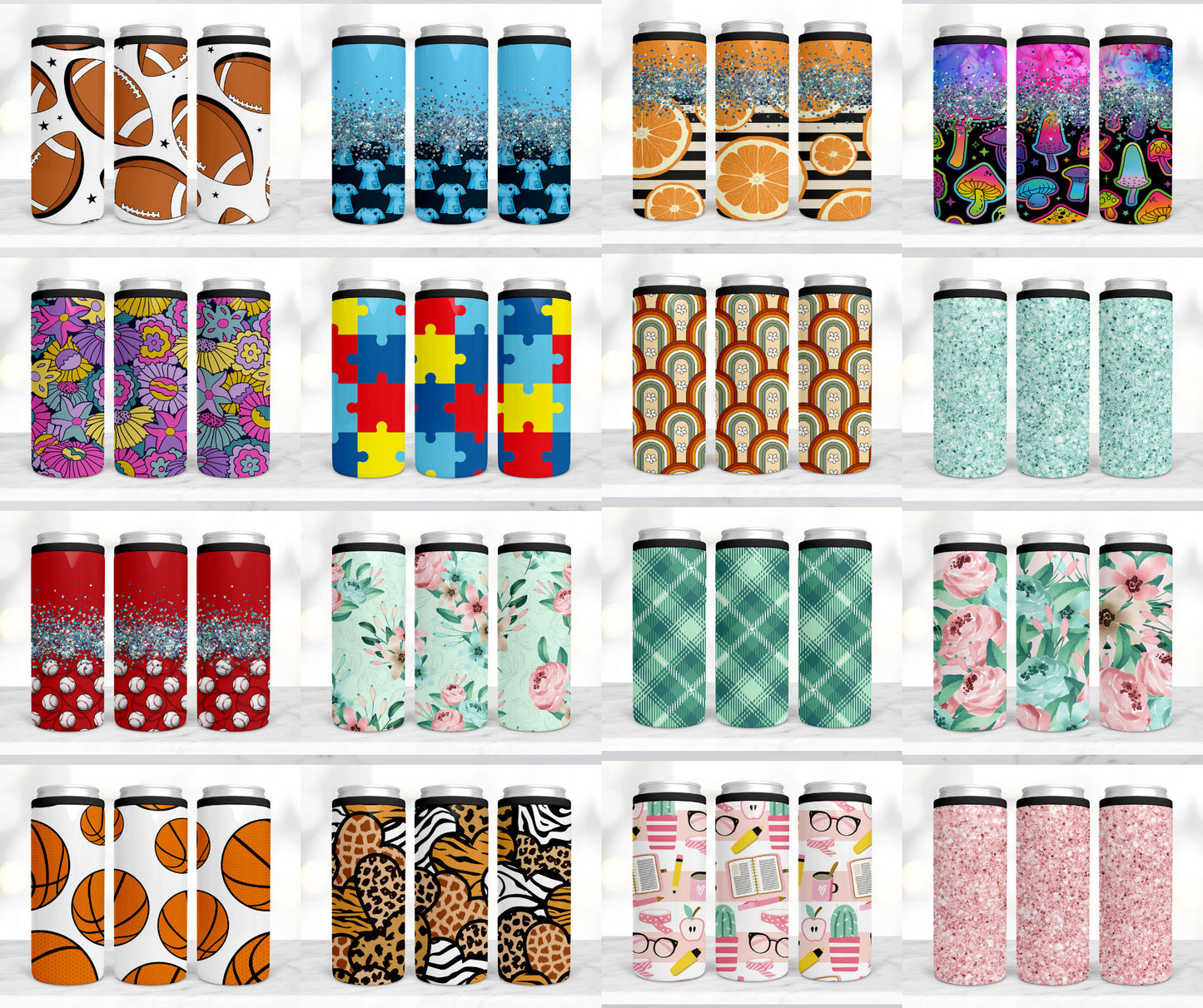 250+ TALL HARD Can Cooler Sublimation Designs Bundle, Beer Cozies, Can Cosies, Stubby Holders, Can Cooler Template, METAL Can Cooler Png