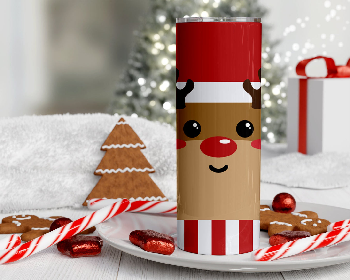 Christmas Tumbler Wrap Bundle Designs, Trending Sublimation Designs Downloads Santa Elf Skinny Tumbler 20oz Design - PNG Commercial Use