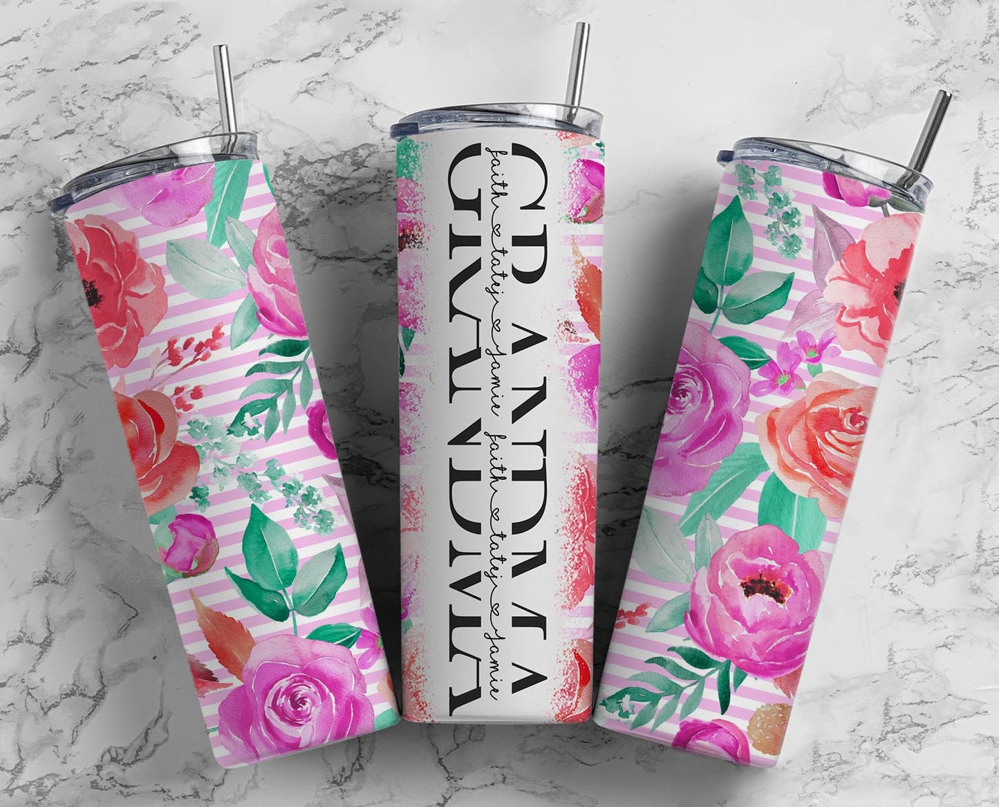 50+ GRANDMA Split Seamless Mega Bundle, 20oz Sublimation Tumbler Design Bundle, Skinny Straight Tumbler, GRANDMOTHER Add Your Own Name PNG