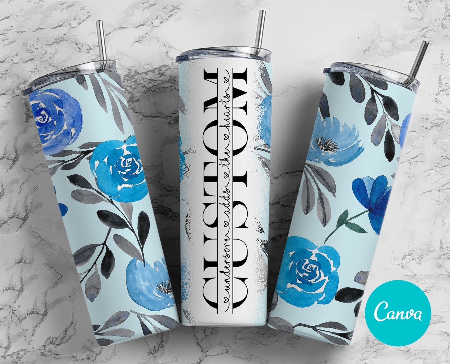 50+ EDITABLE Split Seamless Tumbler Mega Bundle, Editable Canva Template, 20oz Sublimation Tumbler Design Bundle, Add Your Own Name PNG