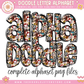 NEW Halloween Doodle letters with Clip Art PNG Files, Make your own Name, Doodle Alpha Bundle, Halloween Clipart Alphabet Doodle Set PNG