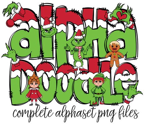 Grinch Doodle Alphabet