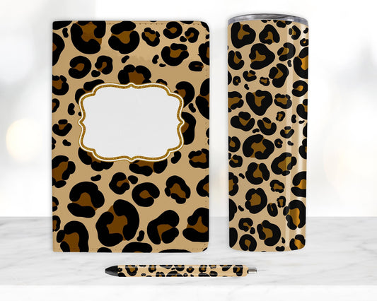 Leopard Sublimation Bundle, Journal Template, Cheetah 20oz Sublimation Tumbler Design, Pen Wrap Water Slide Epoxy Waterslide Pen Wrap PNG