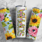 Sunflower Seamless Add Your Own Text, Seamless Tumbler, 20oz Seamless Tumbler Designs, tumbler png, Skinny tumbler, Floral Seamless Tumbler