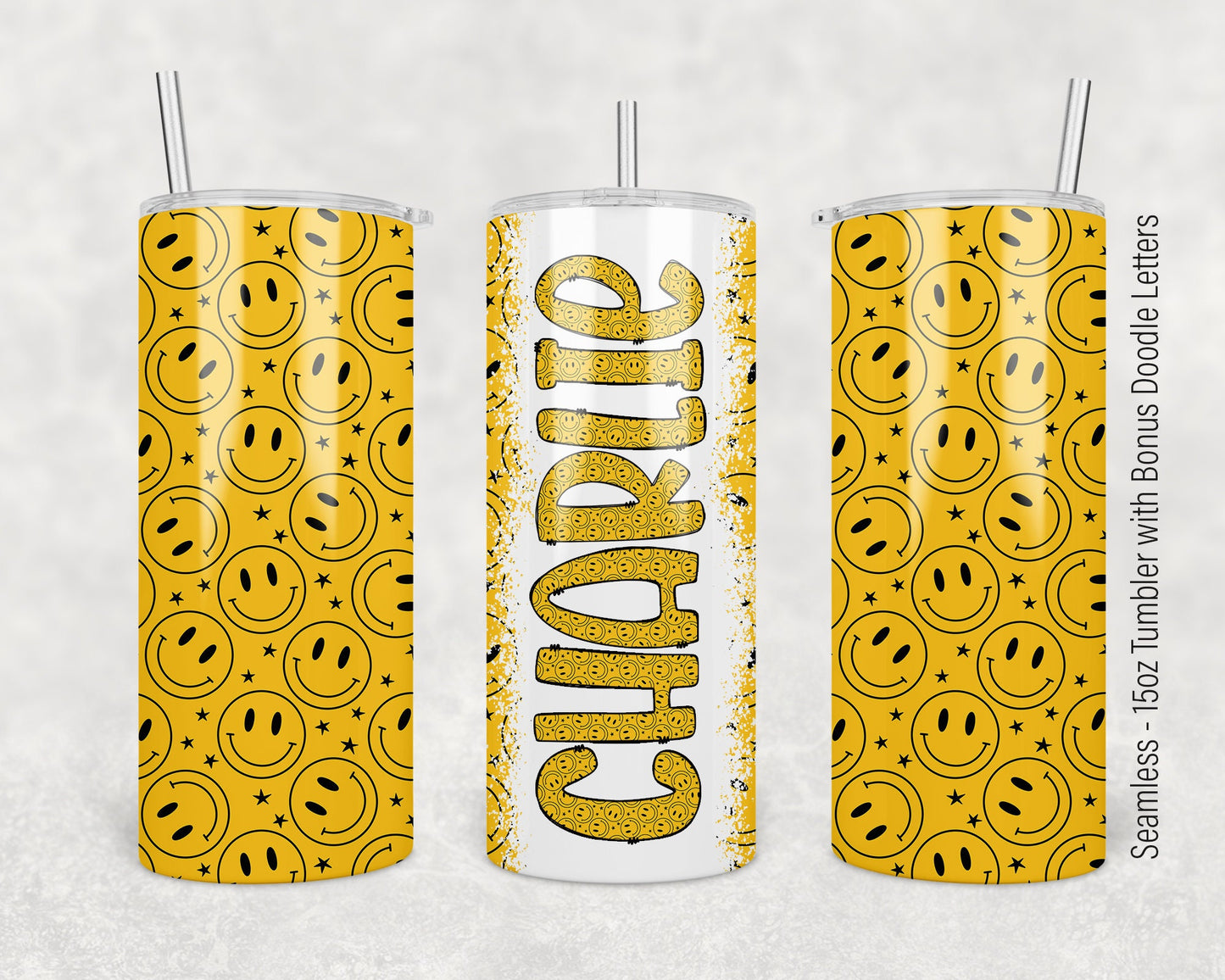 15oz Tumbler Wrap with Matching Doodle Letters, Hand drawn Alphabet, Kids Tumbler Sublimation PNG - Pattern 161