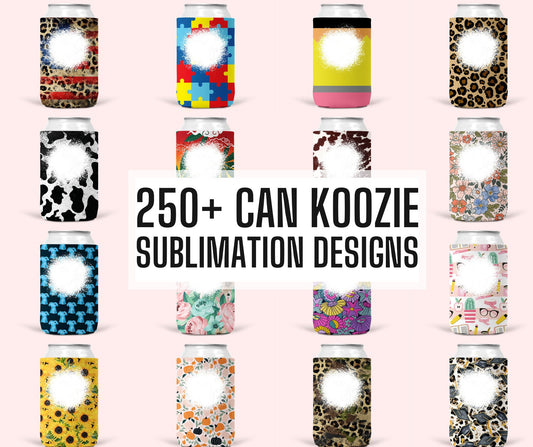 250+ Can Cooler Sublimation Designs Bundle, Beer Cozies, Can Cosies, Stubby Holders, Can Cooler Template, Commercial Use Can Cooler PNG