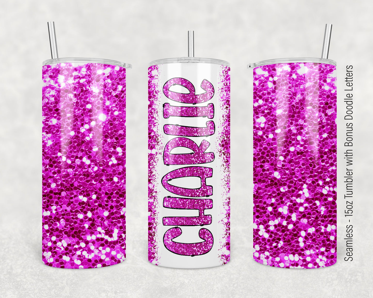 15oz Tumbler Wrap with Matching Doodle Letters, Hand drawn Alphabet, Kids Tumbler Sublimation PNG - Pattern 108