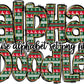 Ugly Sweater Doodle Alphabet Letters PNG Bundle, Christmas Design Hand Drawn Doodle, Cow Print Sublimation Alpha Set Designs PNG Digital