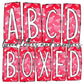 Valentines Day Box Doodle Letters, Western Hand Drawn Doodle Alphabet Set, Sublimation Designs PNG - 1725