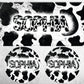 Car Coater and License with Matching Doodle Letters, Sublimation A-Z Alphabet PNG - DESIGN 2