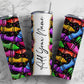 Teacher Crayon Add Your Own Text Name Monogram Sublimation Tumbler Designs Floral - 20oz Skinny Tumbler Wraps Templates - PNG 91 PATTERN
