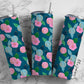 Flowers Pattern, Floral Design, Flowers Background 20oz Tumbler Wrap, Seamless Skinny Tumbler, Sublimation Design PNG - 1682