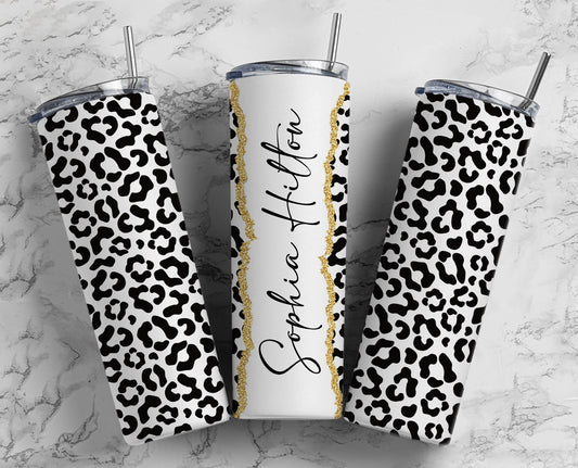 Leopard Seamless Add Your Own Text, Seamless Tumbler, 20oz Seamless Tumbler Designs, tumbler png, Skinny tumbler, Seamless Tumbler