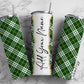 Green Plaid Pattern, Green Plaid, Plaid Pattern Add Your Own Name, 20oz Sublimation Tumbler Designs, Skinny Tumbler Wraps Template - 1507
