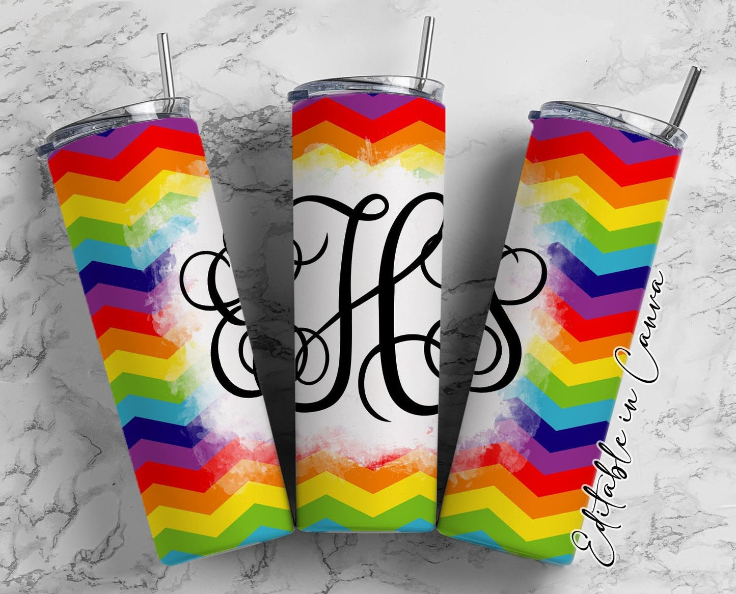 EDITABLE Rainbow Monogram 20oz Straight Tumbler Wrap Designs, Make Your Own Custom Peronalized Design, Easy Canva Tempalte (2023-01-04 09.54.21)