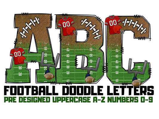 Football Alphabet Letters PNG Bundle, Grid Iron Sports Doodle Letters, Hand Drawn Alphabet Doodle, Sublimation Alpha Set Designs PNG (2023-01-04 07.42.58)