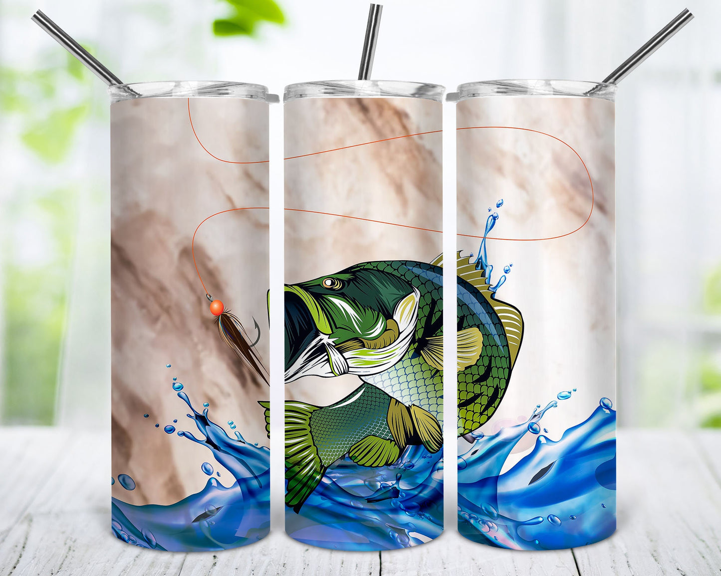 Fishing Sublimation Tumbler Design - Men Dad Fisherman Print 20oz Skinny Tumbler Wraps Template - PNG - 20oz Straight Tumbler Template