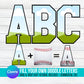 Fill your own VARSITY Letters on CANVA with Commercial Use Allowed. Drag and Drop Alphaset Alphabet Letters PNG Editable Canva Frame Designs