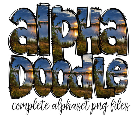 Fishing Doodle letters, Hand Drawn Doodle Alpha Bundle Patterned Numbers & Alphabet Doodle Set Sublimation Font PNG (2023-01-04 10.05.47)