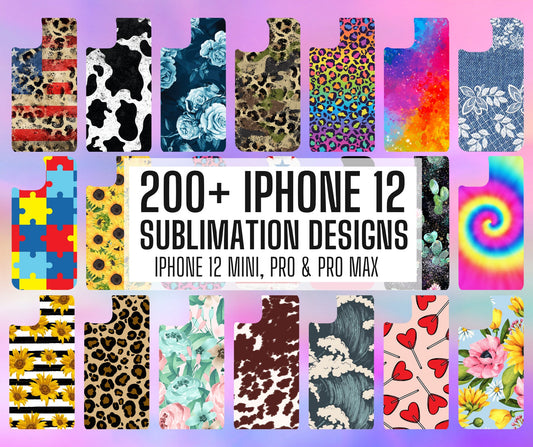 200+ Sublimation Template for iPhone 12 Mini, Pro & Pro Max, Sublimation Phone Case Templates, Aesthetic Sublimate Instant Download, Png