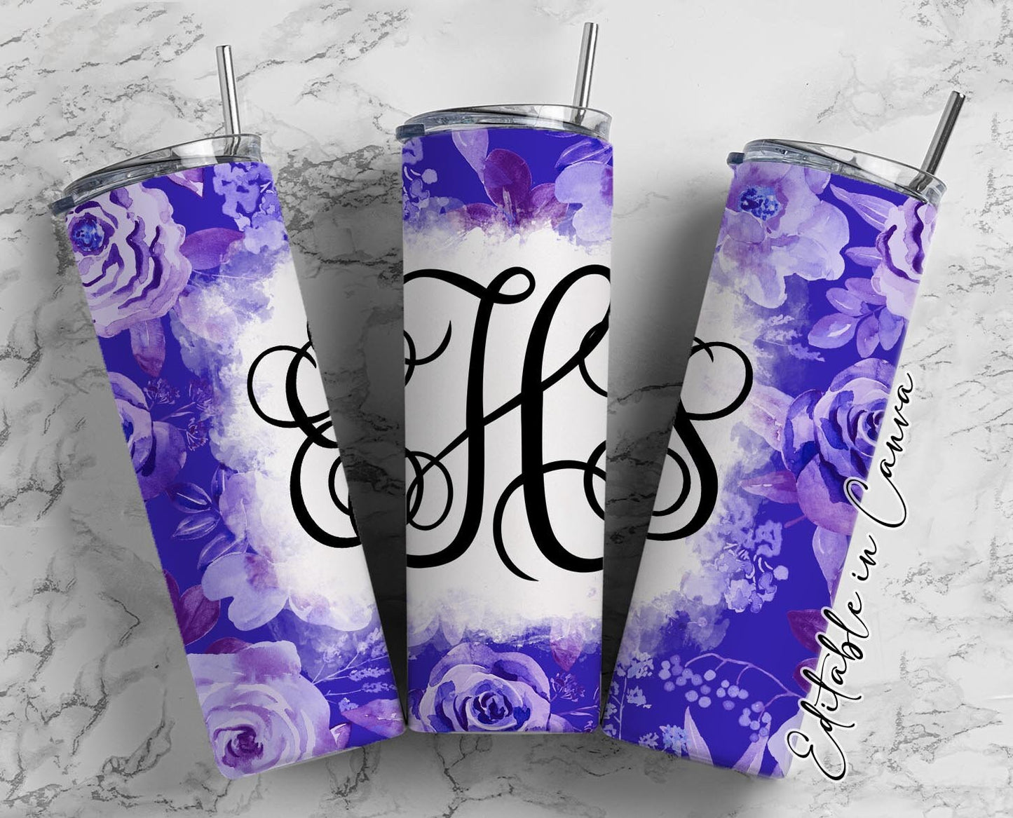 EDITABLE Cheetah Monogram 20oz Straight Tumbler Wrap Designs, Make Your Own Custom Peronalized Design, Easy Canva Tempalte