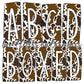 Brown Cowhide Cow print Box Doodle Letters, Western Hand Drawn Doodle Alphabet Set, Sublimation Designs PNG - 446 PATTERN