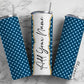 Tiny Stars Pattern, Blue Stars, Stars Seamless Add Your Own Name, 20oz Sublimation Tumbler Designs, Skinny Tumbler Wraps Template - 2004